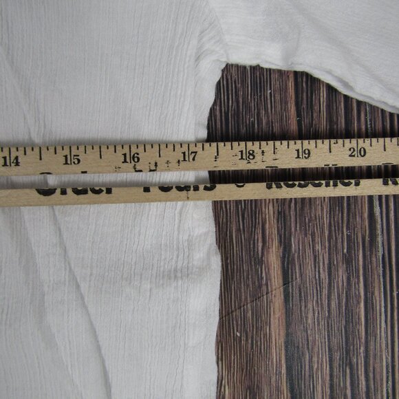 La Blanca Tunic Cover Up Womens Medium White Crochet Lace Beach Cotton Swim - Picture 6 of 7